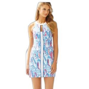 Lilly Pulitzer Pearl Shift Dress Women's Size 6 Pink/Blue Red Right Return NWT